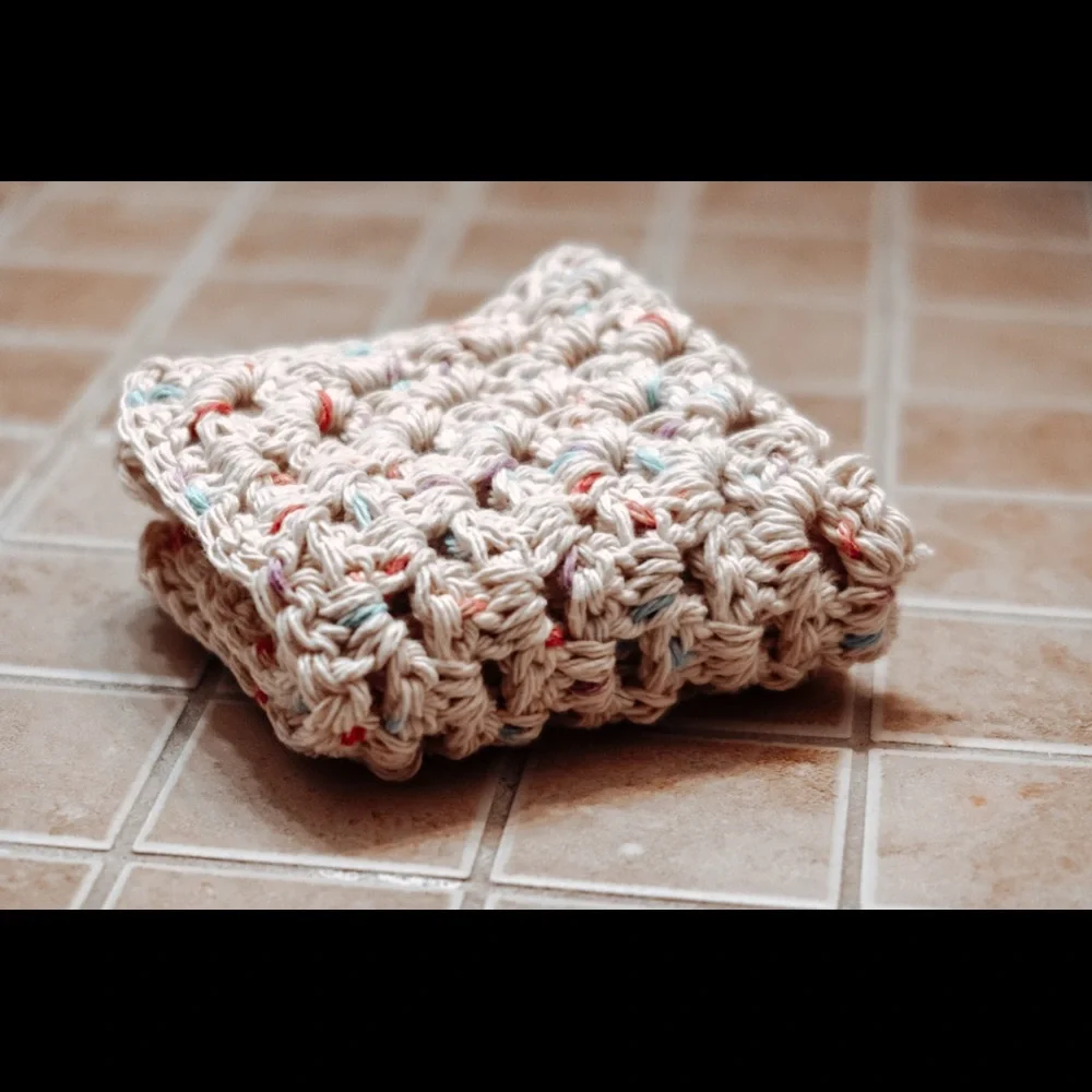 100% Cotton Kitchen/Bath Washcloth Hand Crocheted